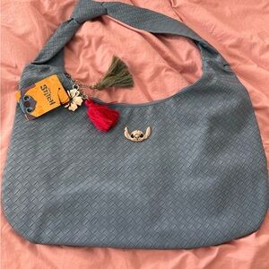 Bioworld Disney Stitch Hobo Bag with Tassel and Charm